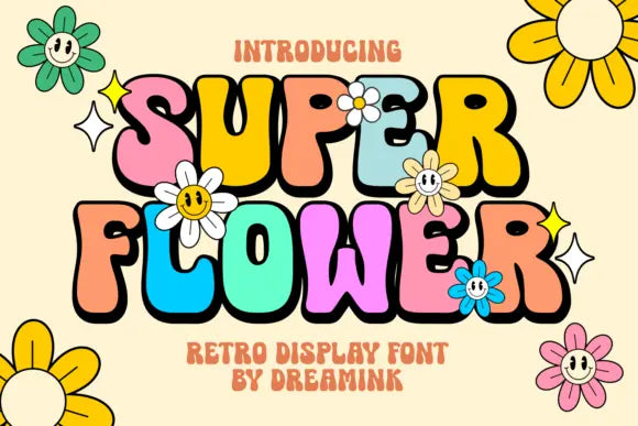 Super Flower Font Handsign.Studio