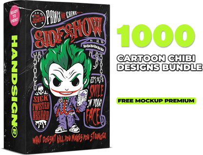 1000 Cartoon Chibi Designs Bundle