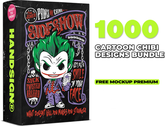 1000 Cartoon Chibi Designs Bundle