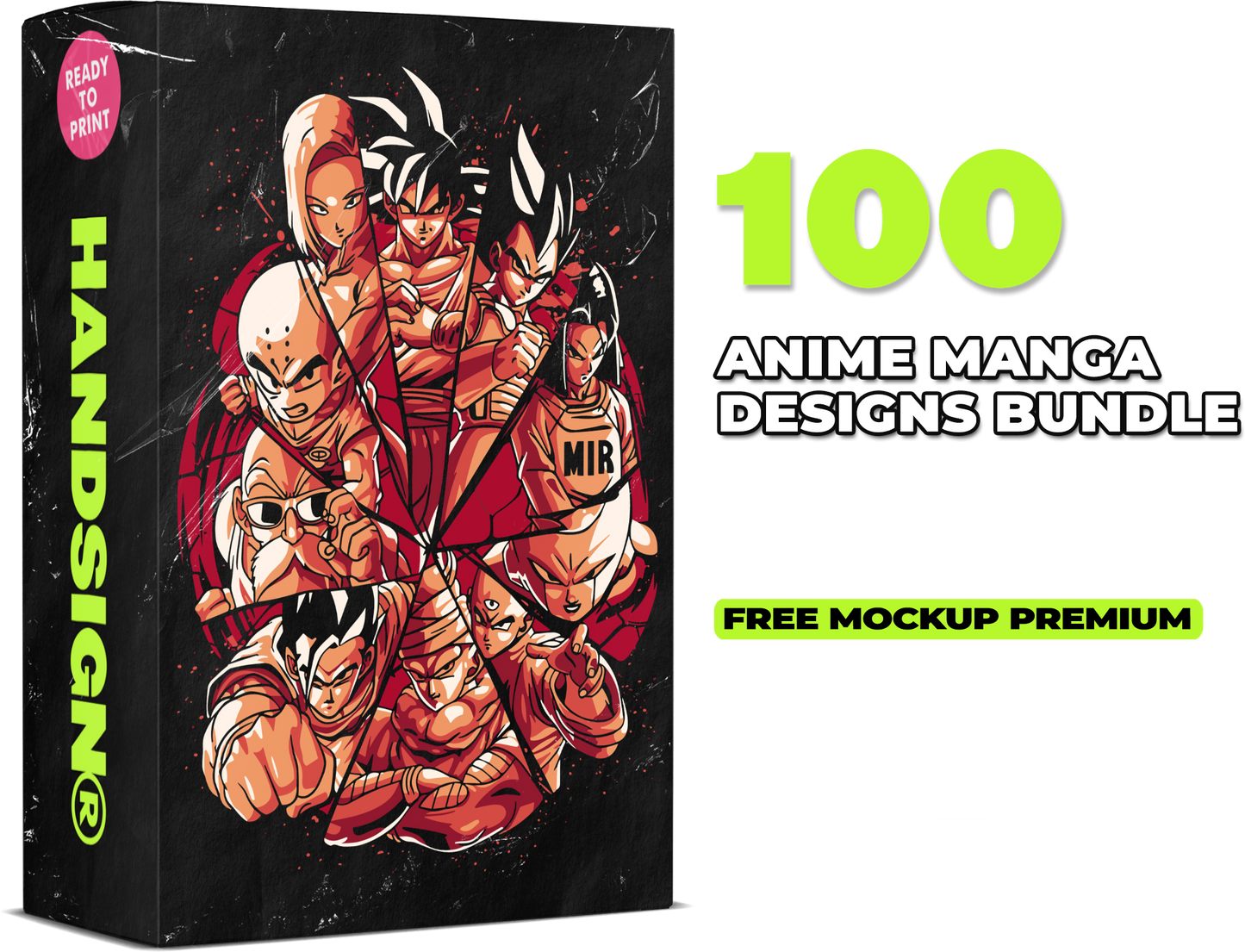 100 Anime Manga Designs Bundle