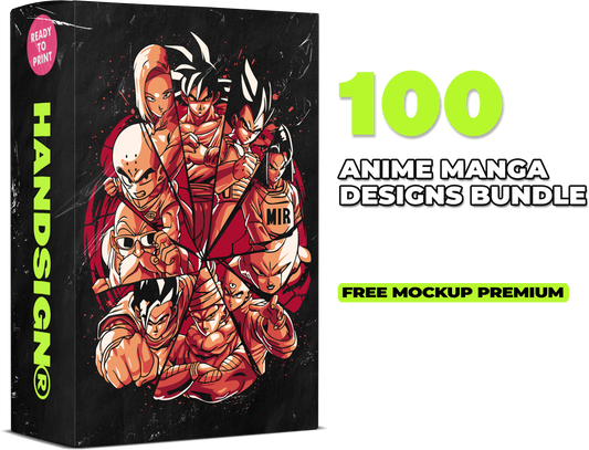 100 Anime Manga Designs Bundle