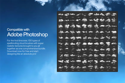 100 Cloud Photoshop Brushes