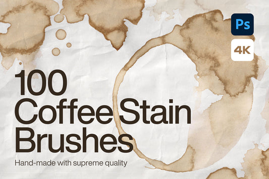 100 Coffee Stain Photoshop Brushes