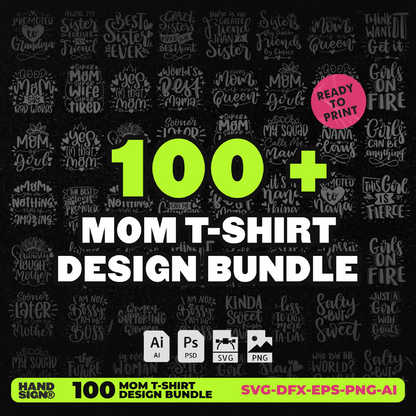 100 Mother’s Day SVG Design Bundle