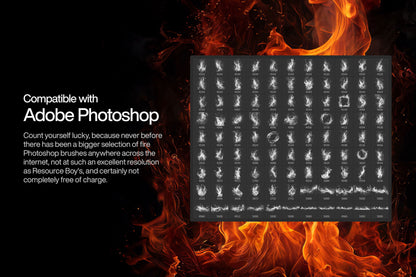 100 Fire Flame Photoshop Brushes