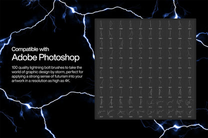 100 Lightning Bolt Photoshop Brushes