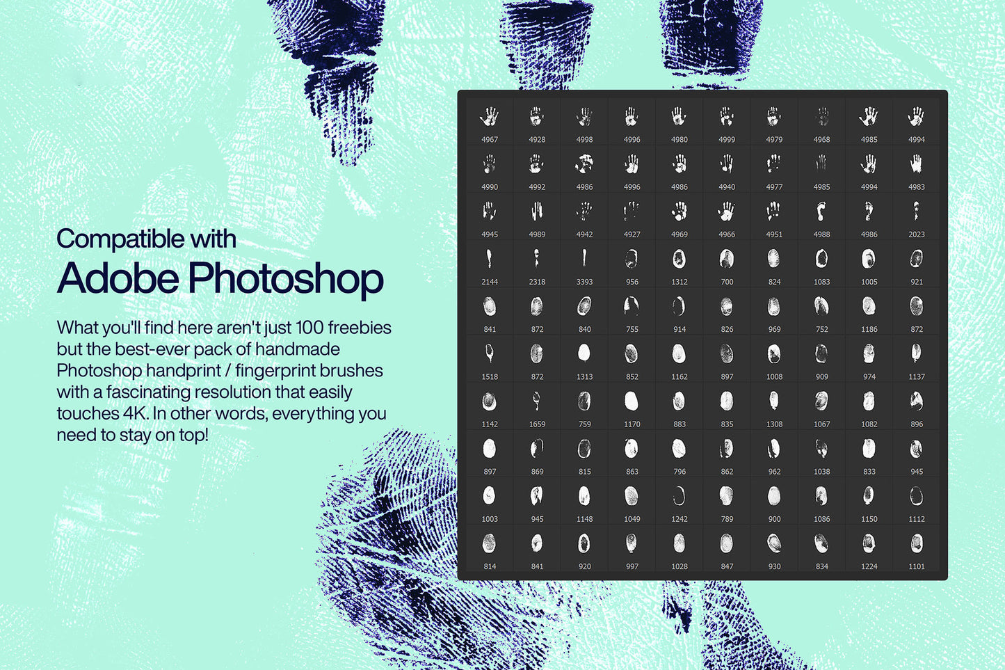 100+ Hand Fingerprint Photoshop Brushes