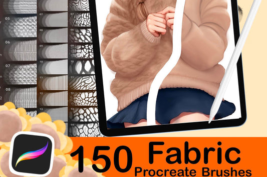 150 Procreate Fabric Texture Brushes