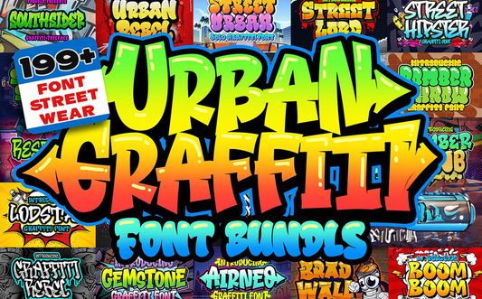 199+ Urban Street Art Font Bundle Handsign.Studio