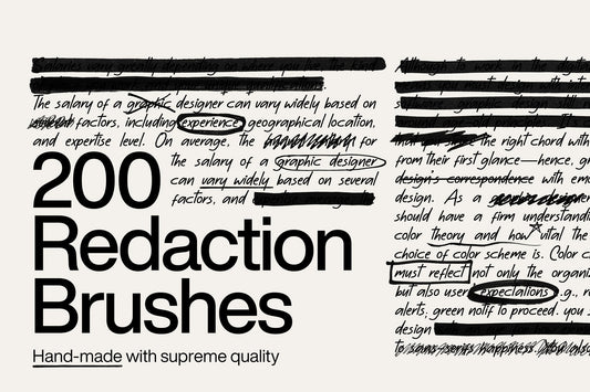 200+ Redaction Photoshop Brushes