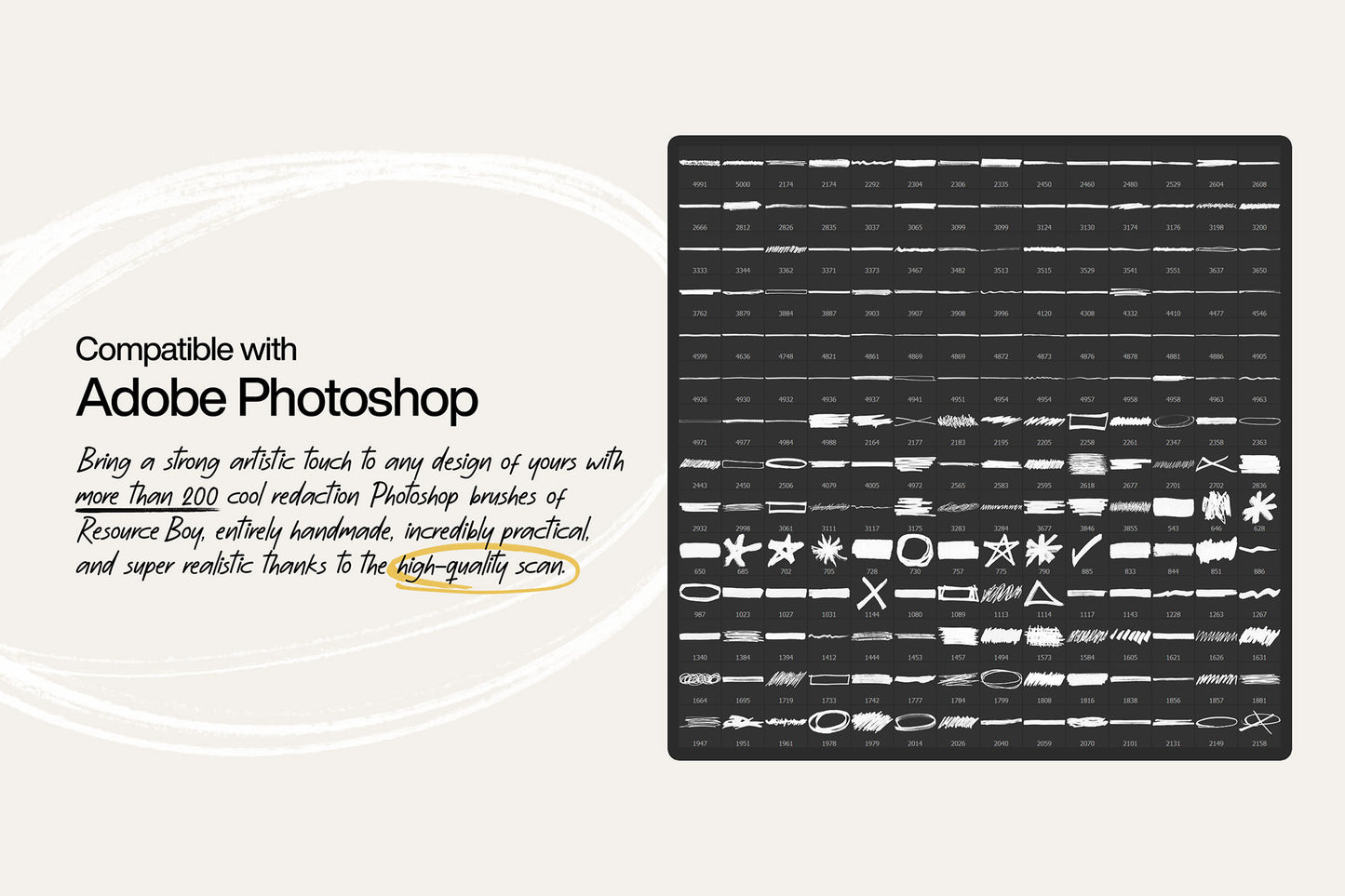 200+ Redaction Photoshop Brushes