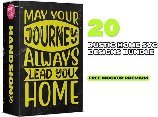 20 Rustic Home SVG Designs Bundle