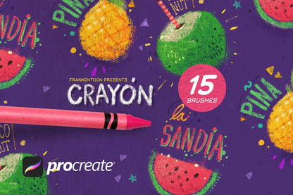 43 Crayon Procreate Brush Pack