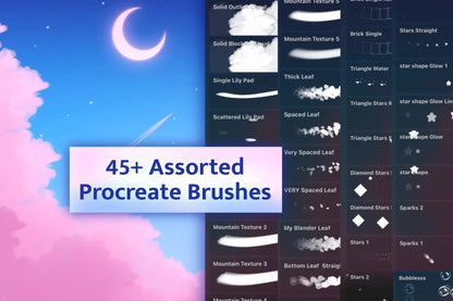 45 Landscape Brushes for Procreate