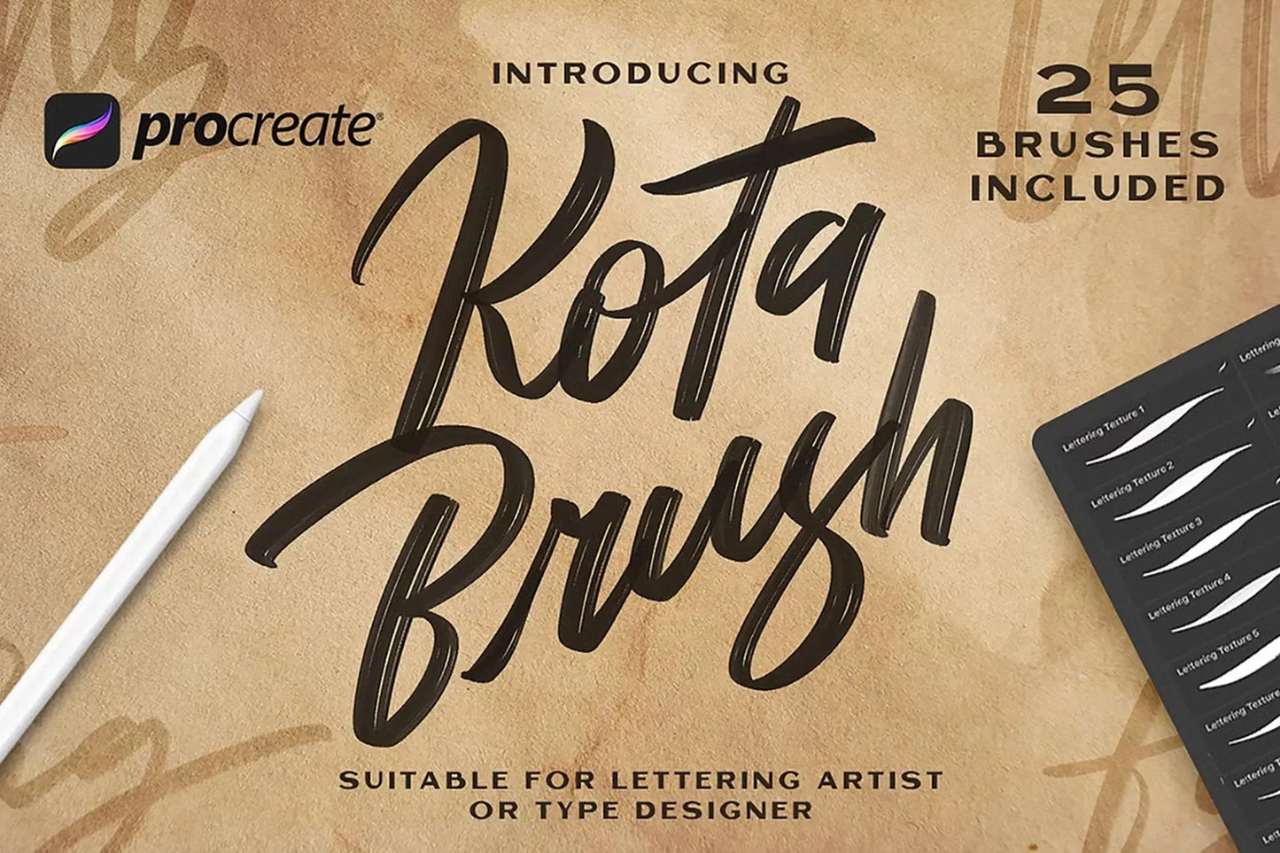 Kota Brush Lettering Procreate Brush - Handsign.Studio