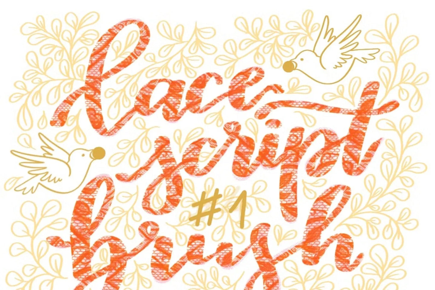 Lace Lettering Brushes for Procreate - Handsign.Studio