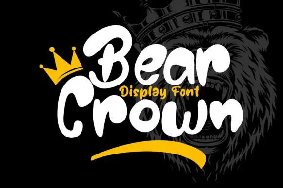 Bear Crown Font Handsign.Studio