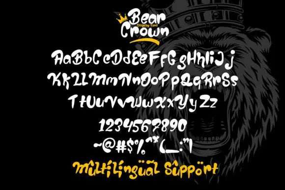 Bear Crown Font Handsign.Studio