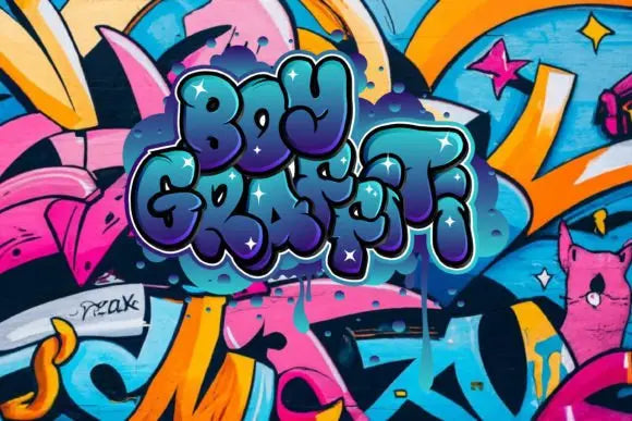 Boy Graffiti Font Handsign.Studio