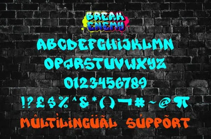 Break Enemy Font Handsign.Studio