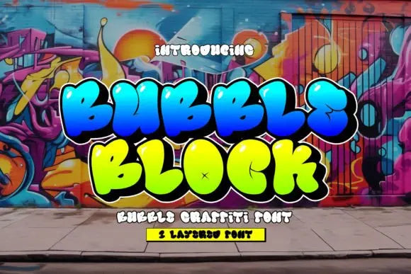 Bubble Block Font Handsign.Studio