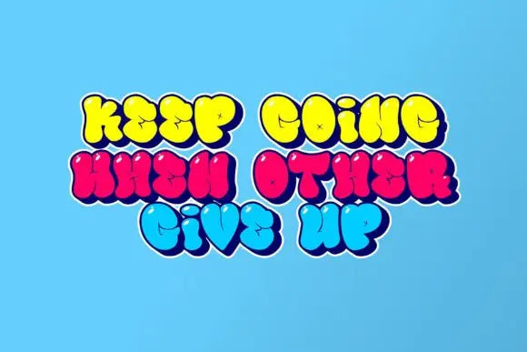 Bubble Block Font Handsign.Studio