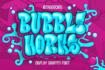 Bubble Horns Graffiti Font Handsign.Studio