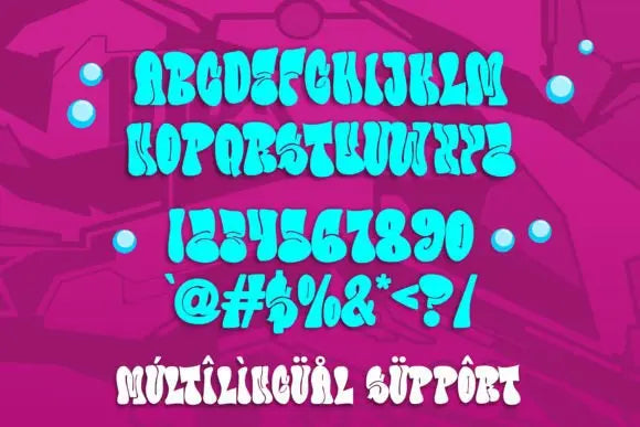 Bubble Horns Graffiti Font Handsign.Studio