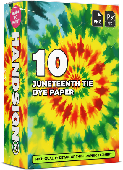 10 Juneteenth Tie Dye Paper Designs