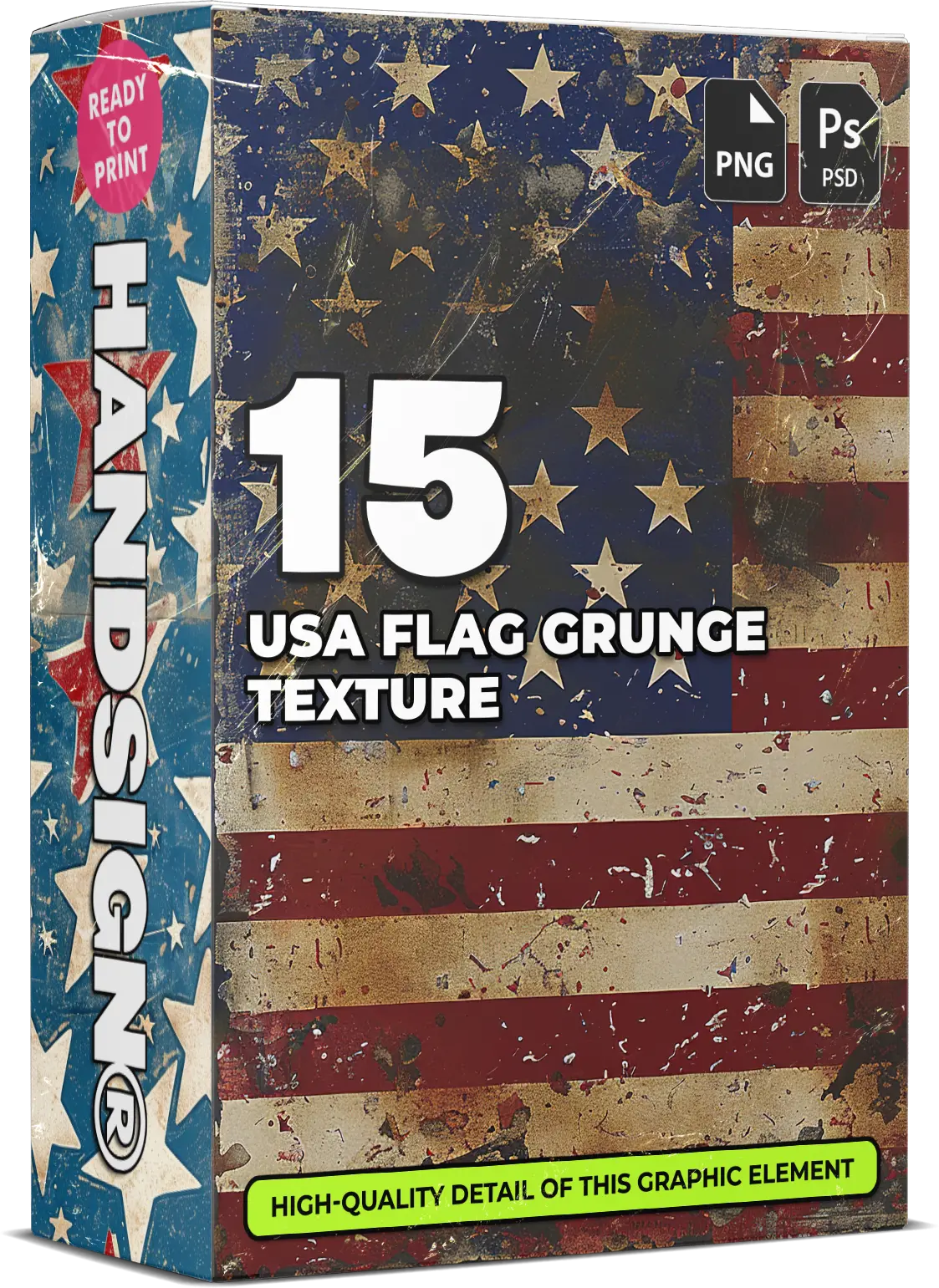 15 USA Flag Grunge Texture Designs Handsign.Studio