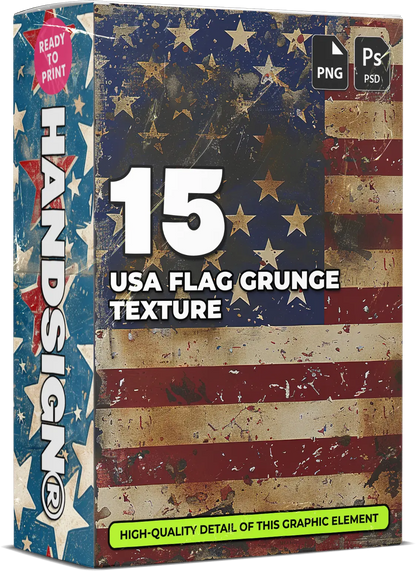 15 USA Flag Grunge Texture Designs Handsign.Studio