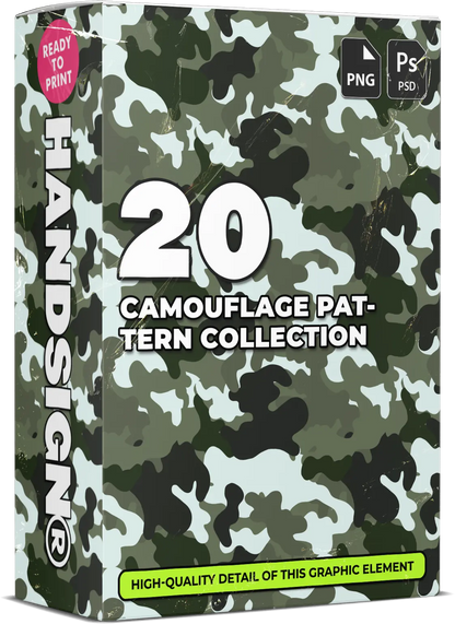 20 Camouflage Pattern Collection Designs Handsign.Studio