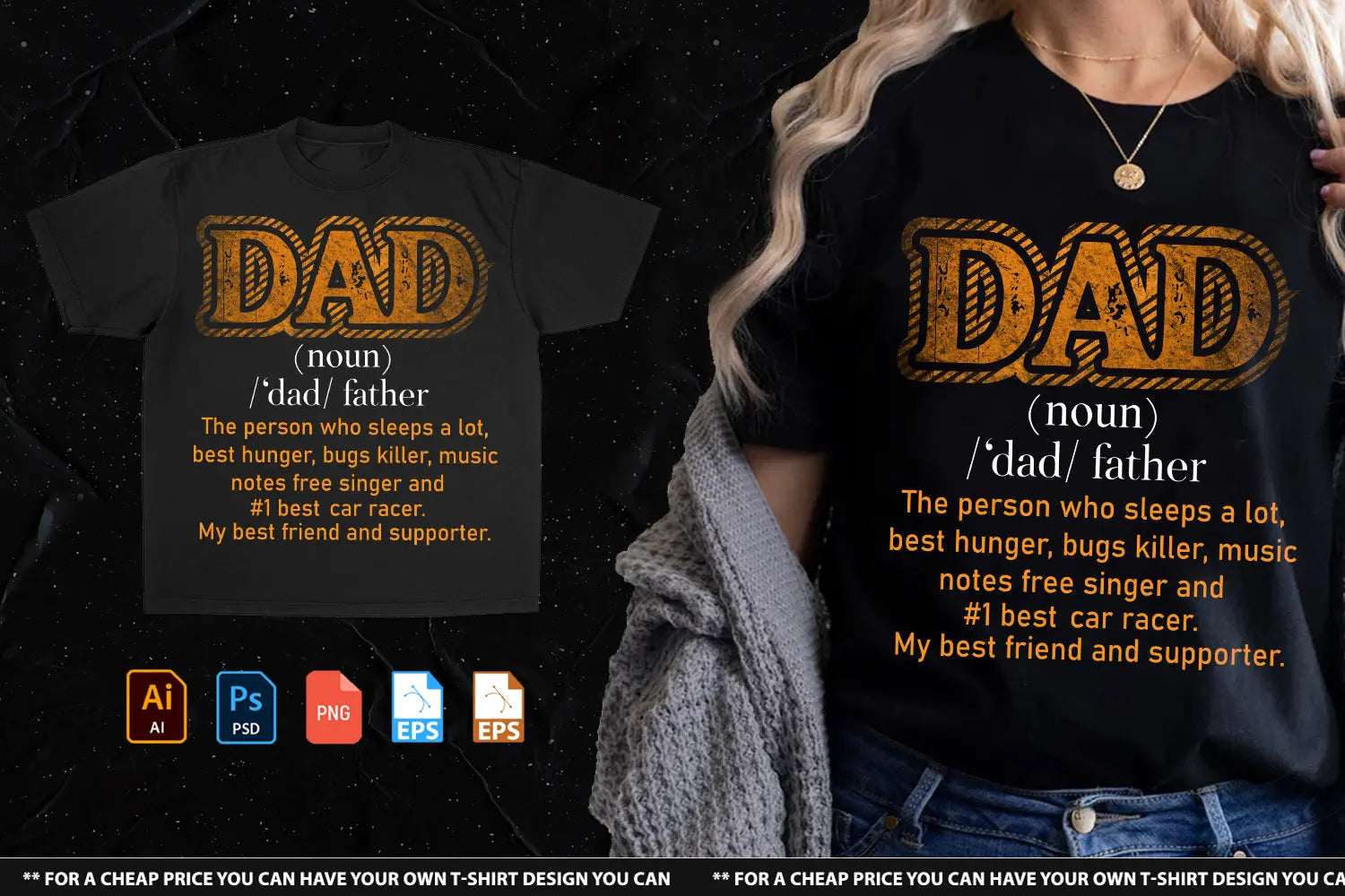 Dad Definition Tshirt Design Handsign.Studio