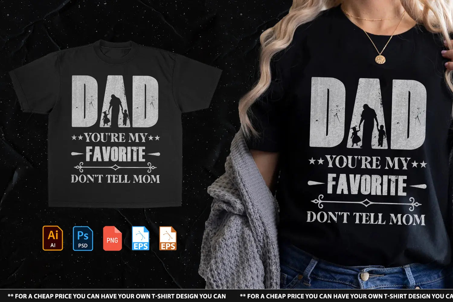 Dad You Are My Favorite Tshirt Design Handsign.Studio