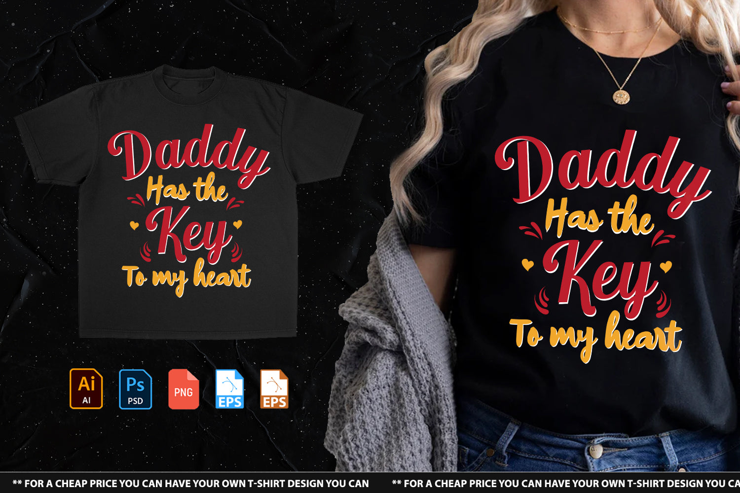 Daddy Has The Key Tshirt Design Handsign.Studio