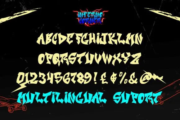 Inferno Corner Font Handsign.Studio