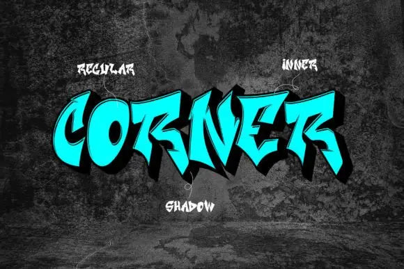 Inferno Corner Font Handsign.Studio