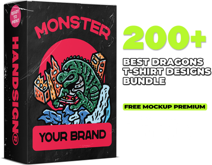 200 Dragons Best Vector Designs Bundle