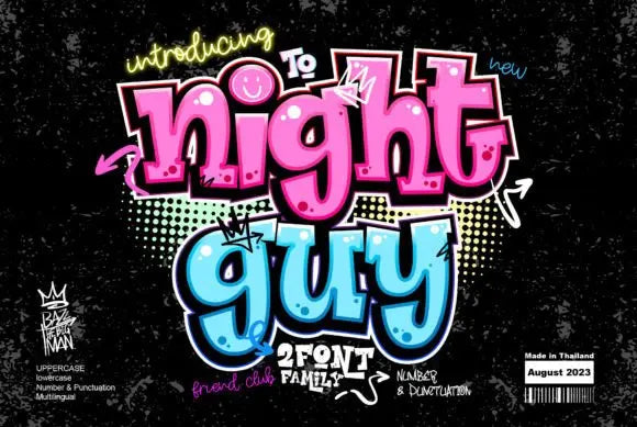 Night Guy Font Handsign.Studio