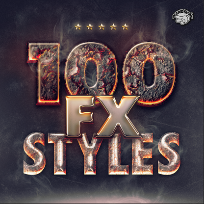 100 Photoshop Editable Texts Effects Bundle