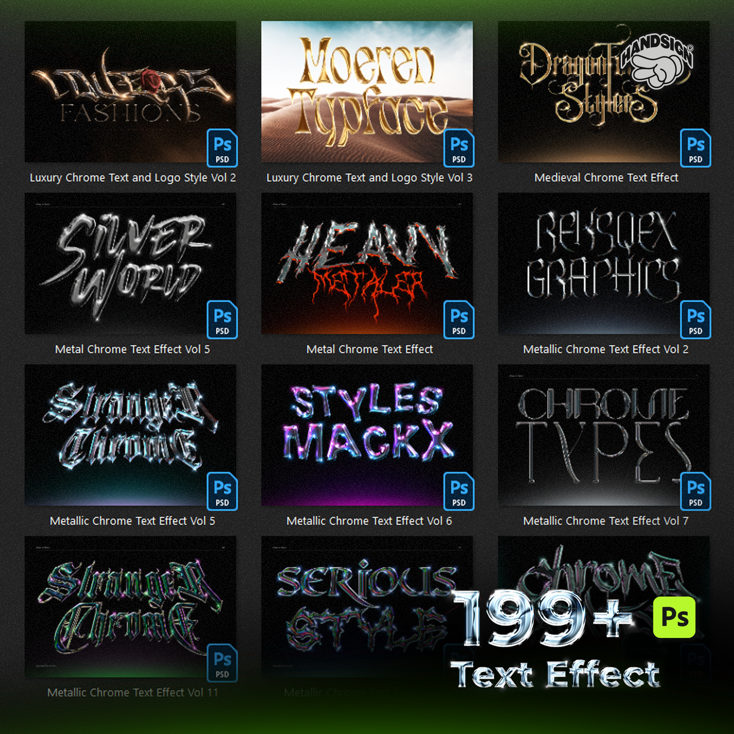 199+ Editable 3D Photoshop Texts Effects Bundle