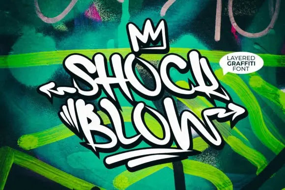 Shock Blow Font Handsign.Studio