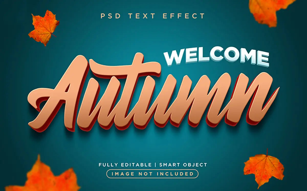 Vol.28 3D Style Autumn Text Effect Handsign.Studio Handsign.Studio