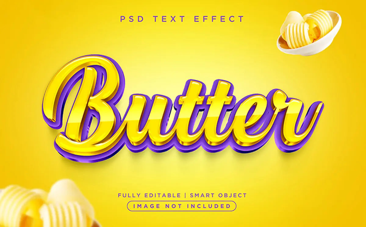 Vol.33 3D Style Butter Text Effect Handsign.Studio Handsign.Studio