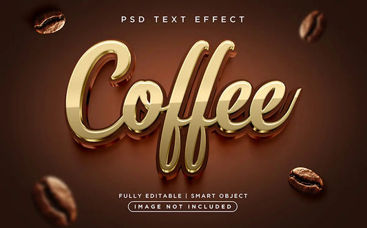 Vol.35 3D Style Coffee Text Effect Handsign.Studio Handsign.Studio