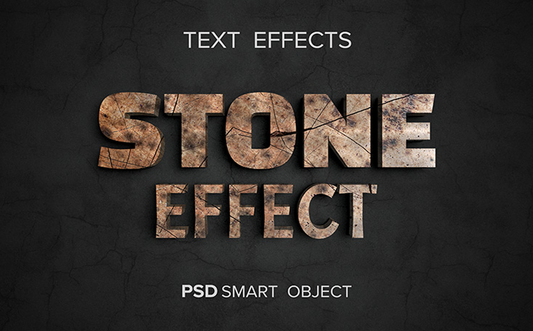 Vol.94 3D text effect PSD in earthy brown, grunge style, dirty and dusty Handsign.Studio